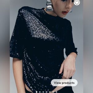 H&M sequined blouse. NWOT! Size medium.